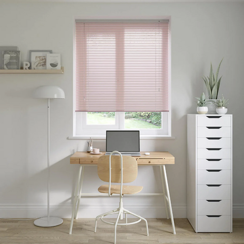 pink venetian blind