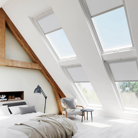 B4U White Roof Blinds for Rooflite Windows