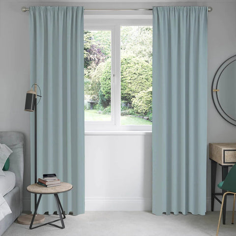 / Magnificent Powered Blue Blackout Curtains