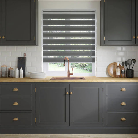 Hampshire Light Grey day and night blinds