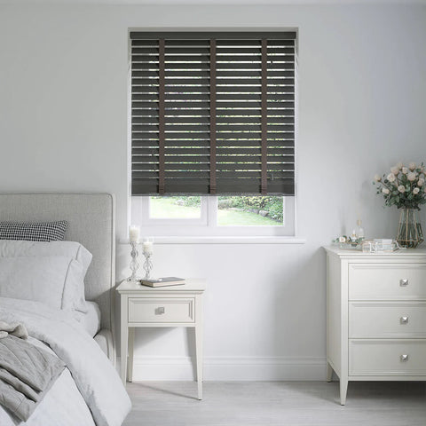 Solstice Dark Brown Wooden Blinds 50mm With Tapes