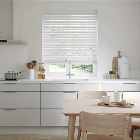 Warm White Wooden Blinds 50mm