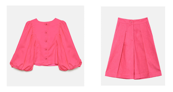 SPECIAL PINK LINEN CONJUNT. BUY IT IN ES FASCINANTE