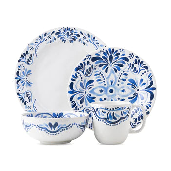 16-Piece Iberian Place Setting in Indigo Color