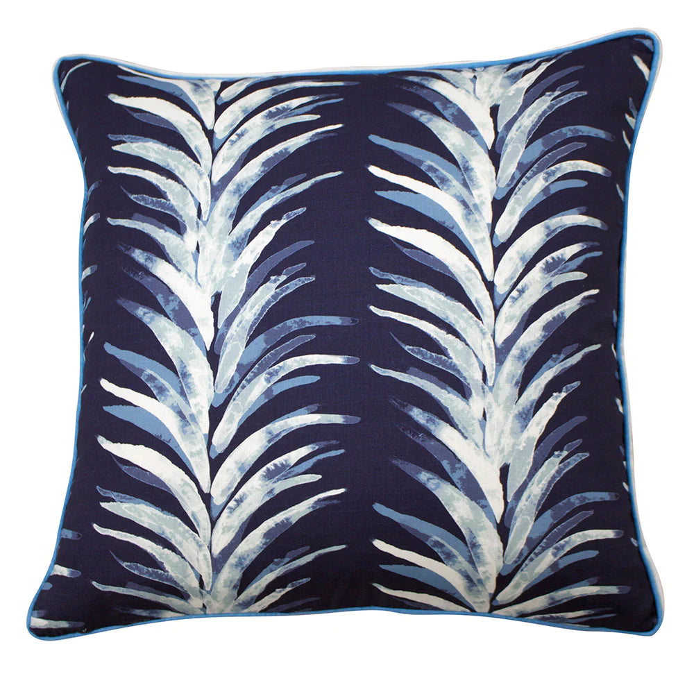 Blue Pillow Inspired by Palm