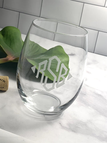 Mix and Match, Mr and Mrs 21 oz Stemless Wine Glasses