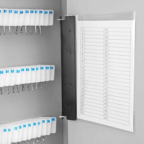 Barska 160 Capacity Fixed Position Key Cabinet with Key Lock, White Key Tags and Log Sheet Lifestyle Photo