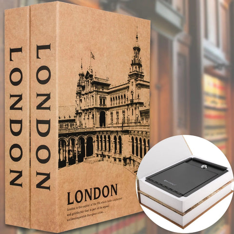 Barska London and London Dual Diversion Book Lock Box with Key Lock Lifestyle Photo