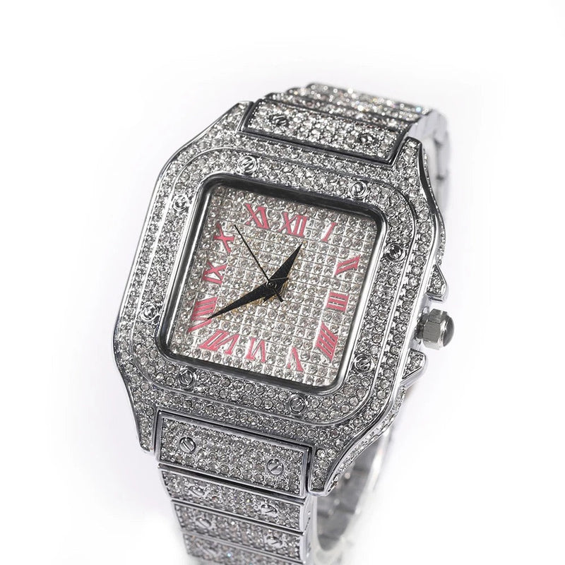 Iced Out Square Watch – DollsDream Jewelry