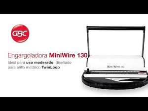 Engargoladora para arillo metálico MiniWire 130 paso 3:1 GBC – Acco Express