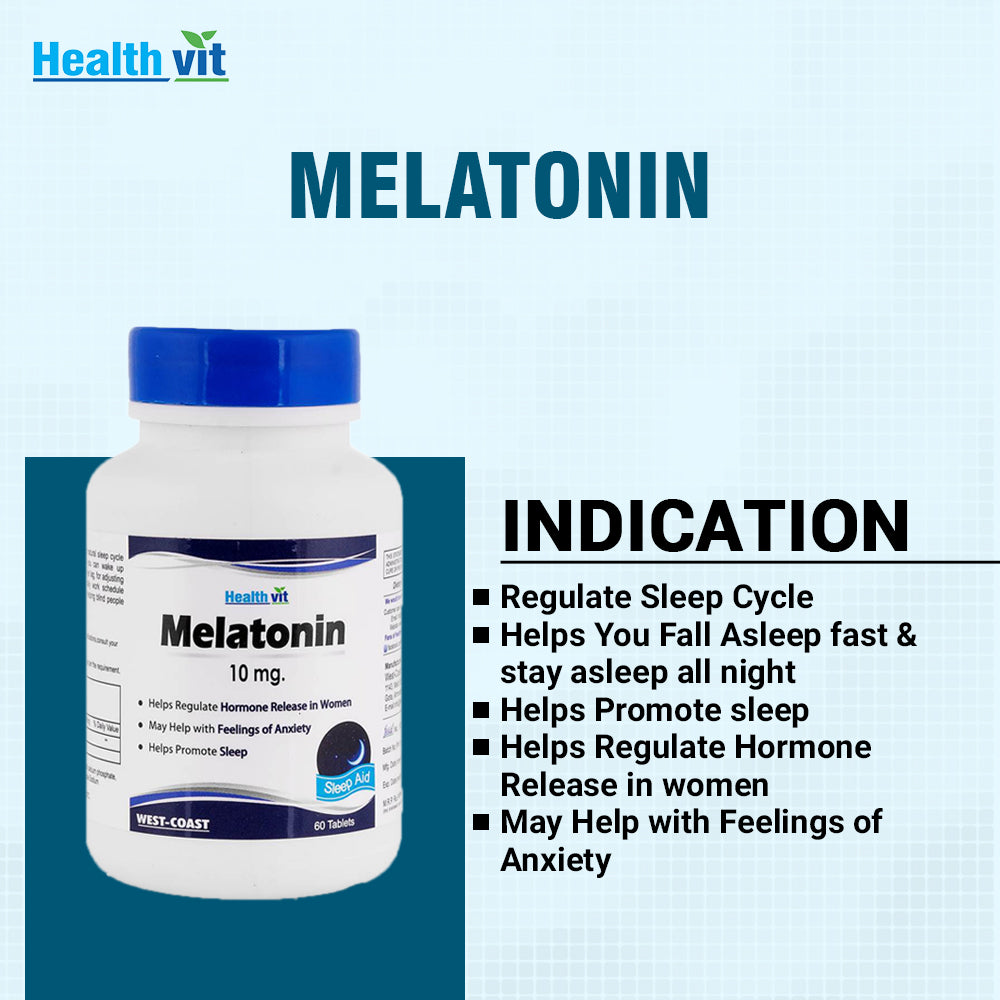 Healthvit Melatonin 10MG Regulates For Sleep Cycle | 60 ...