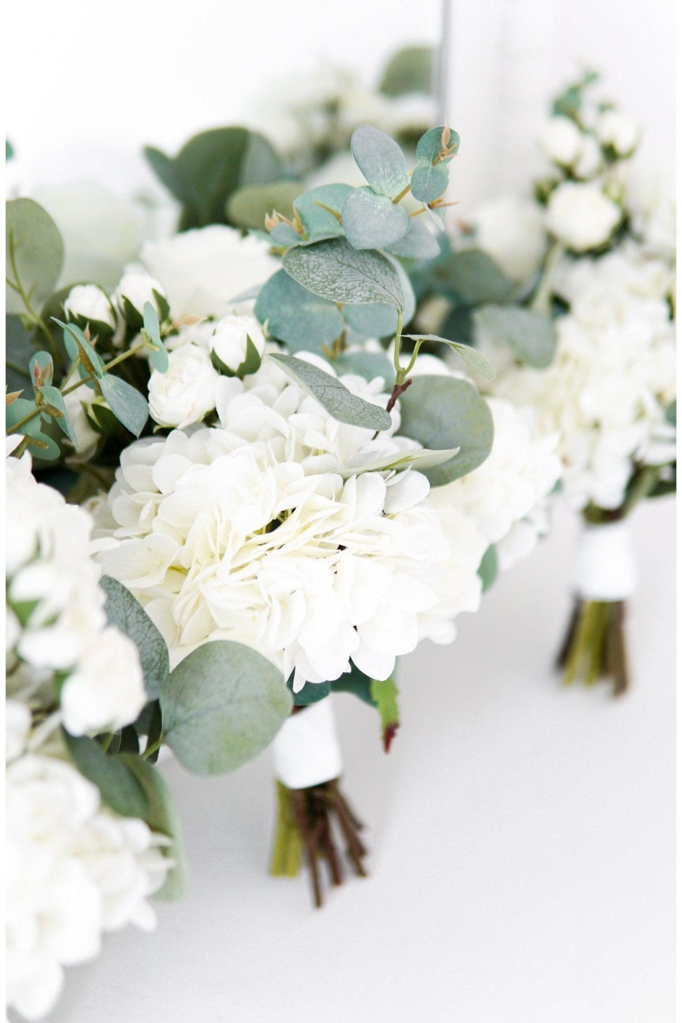 White Rose & Eucalyptus Arrangement – Edison & James