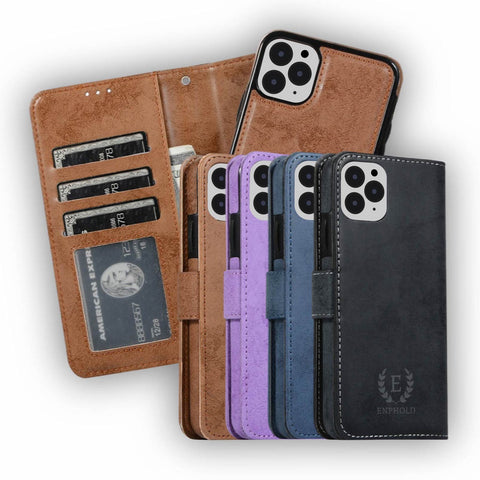 Folio iPhone Leather Wallet Folding Case