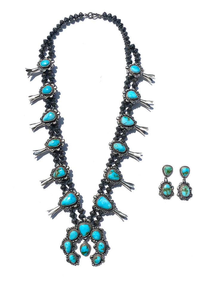 Bobby Johnson Sonoran Gold Turquoise Lariat Necklace – Silver