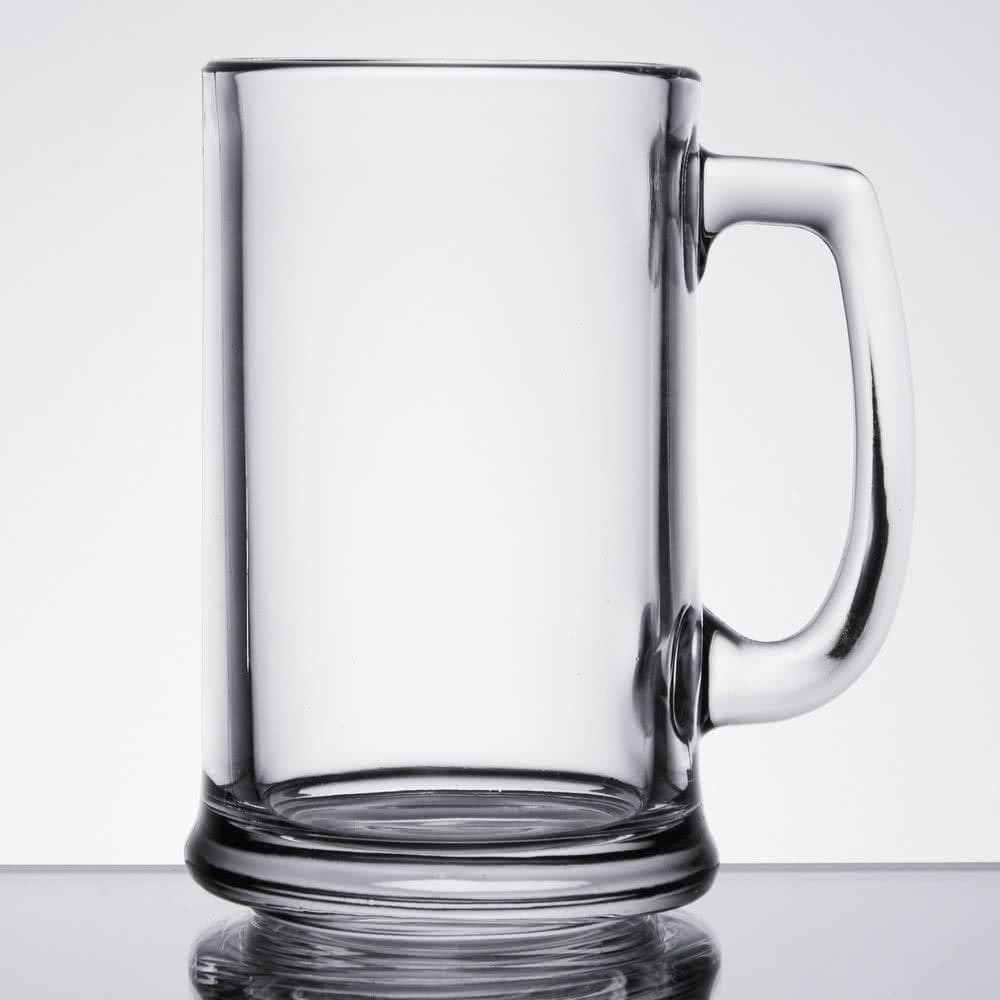 Libbey Glass Mugs, Clear, 13.5 fl oz Capacity - 12 pack