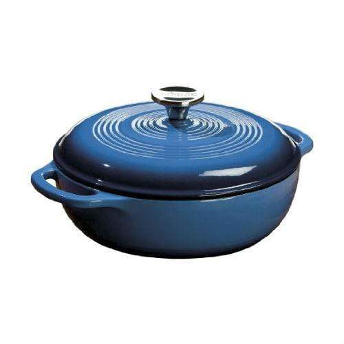 Lodge Color EC7D33 Enameled Cast Iron Dutch Oven, Caribbean Blue, 7.5 qt