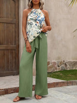 Printed Tank Top and Wide Leg Pants Set (multiple color options) Nav Image 17