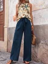 Printed Tank Top and Wide Leg Pants Set (multiple color options) Nav Image 12