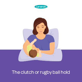 Clutch or Rugby Hold Breastfeeding Position