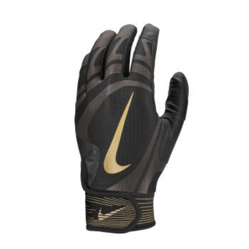 black and gold youth batting gloves