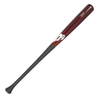 Batte de baseball en bois rouge L 59 cm avec des textes