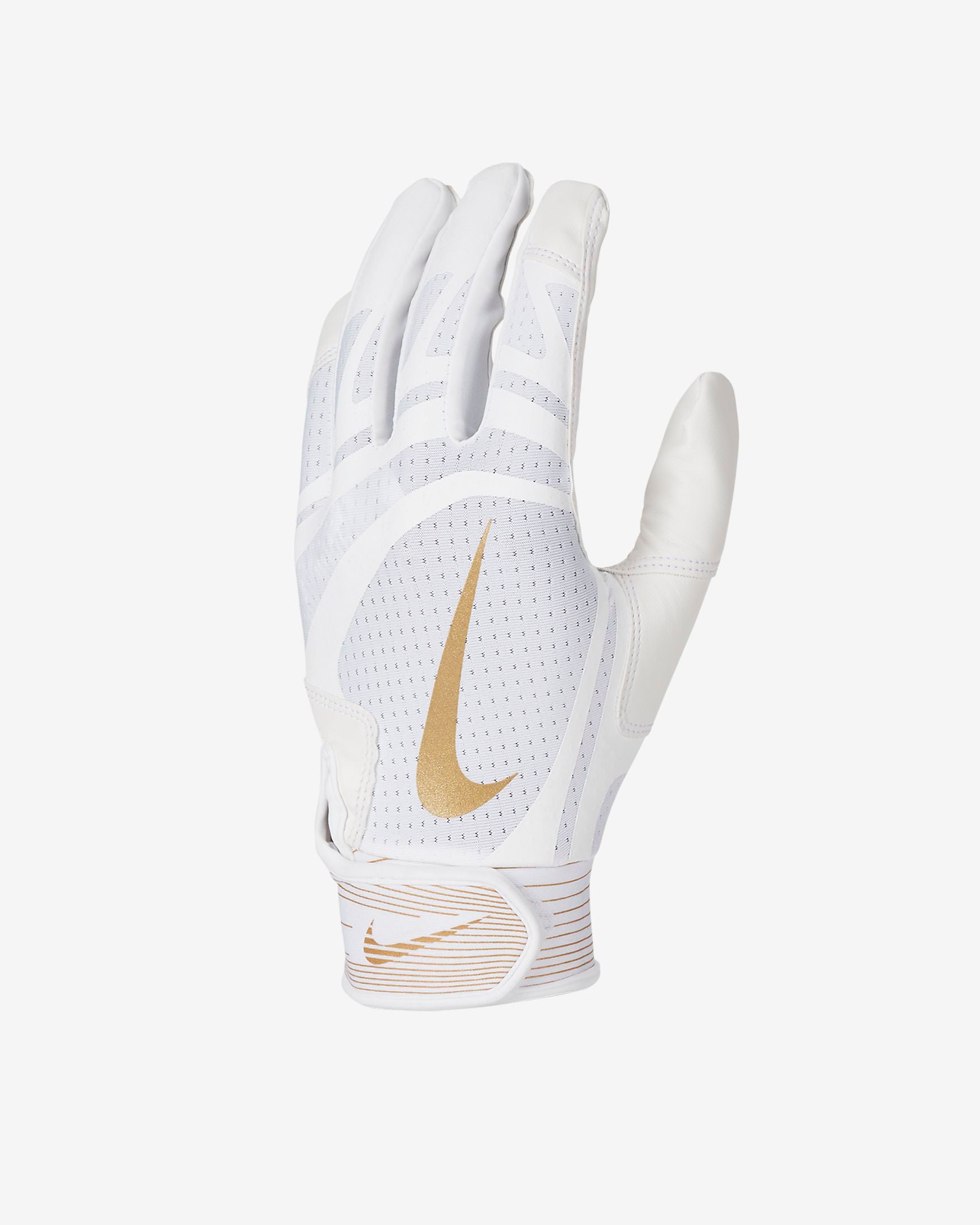 Nike Alpha Huarache Edge Batting Glove White/Gold – Baseball 360
