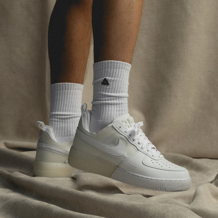 white air force 1 react sneakers