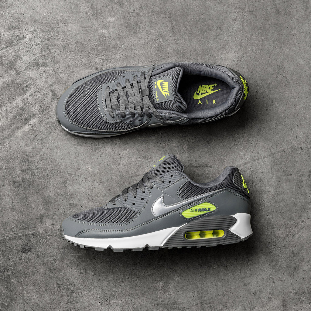 Nike Air Max 90 (Smoke Grey / Reflect Silver / Volt / White)