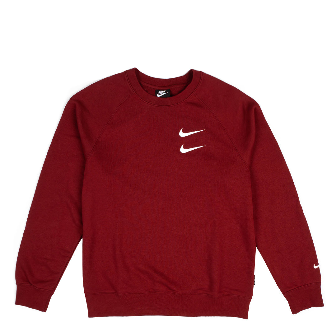Nike Swoosh French Terry Crewneck (Team Red)