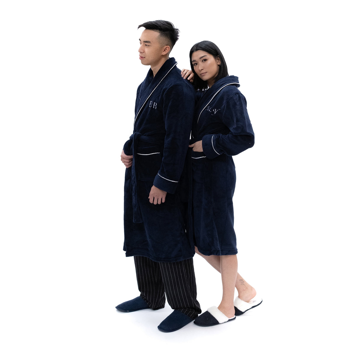 Men and Women Navy Personalised Robes