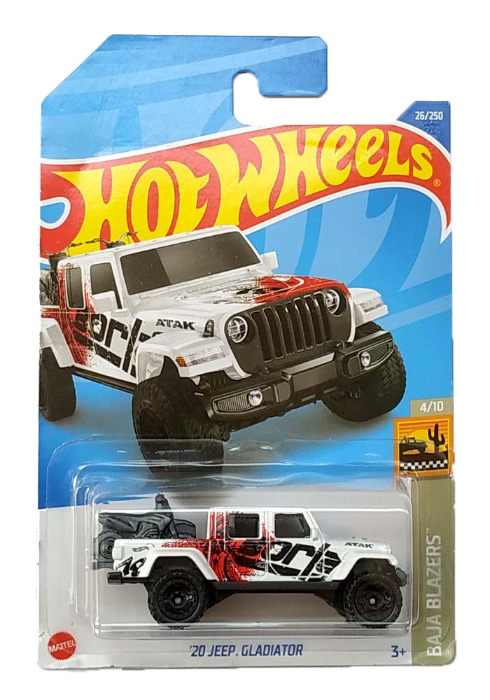 EXCLUSIVES Hot Wheels Borla '20 Jeep Gladiator - White / Red - 2021 Ca–  