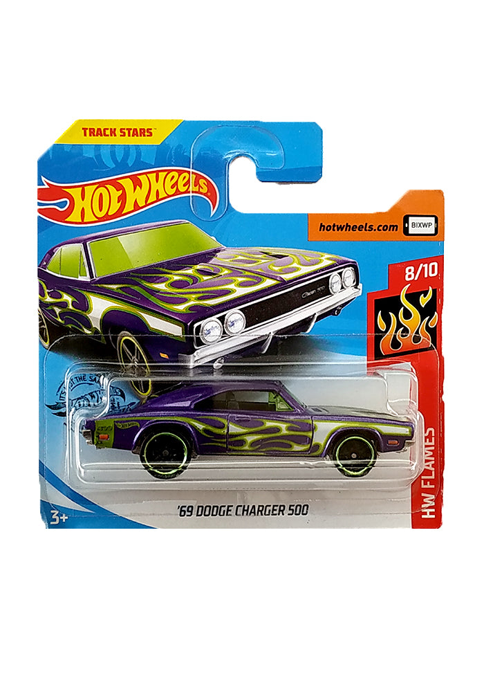 EXCLUSIVES Hot Wheels '69 Dodge Charger 500 - Purple - 2018 Card (Blis–  
