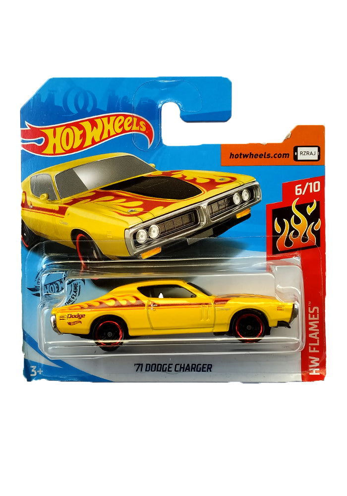 EXCLUSIVES Hot Wheels '71 Dodge Charger - Yellow (International Short –  