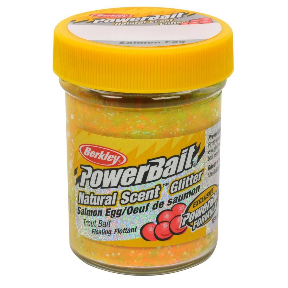 Berkley PowerBait Natural Salmon Egg Scent Glitter Trout Fishing Bait, Rainbow