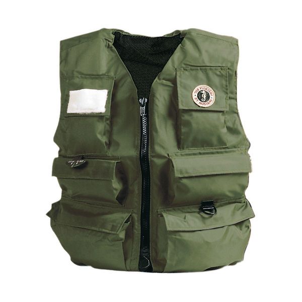 MUSTANG MANUAL INFLATABLE FISHERMAN'S VEST XL OLIVE