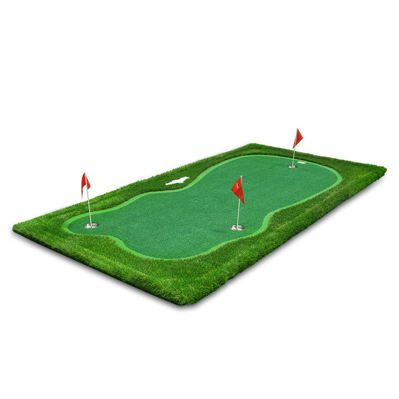  GimiYaa Golf Putting mat Green Indoor and Outdoor with Auto  Ball Return,Game Practice Golf Gifts for Home, Office, Backyard Indoor Golf  and Outdoor Use, Crystal Velvet Mat and Solid Wood
