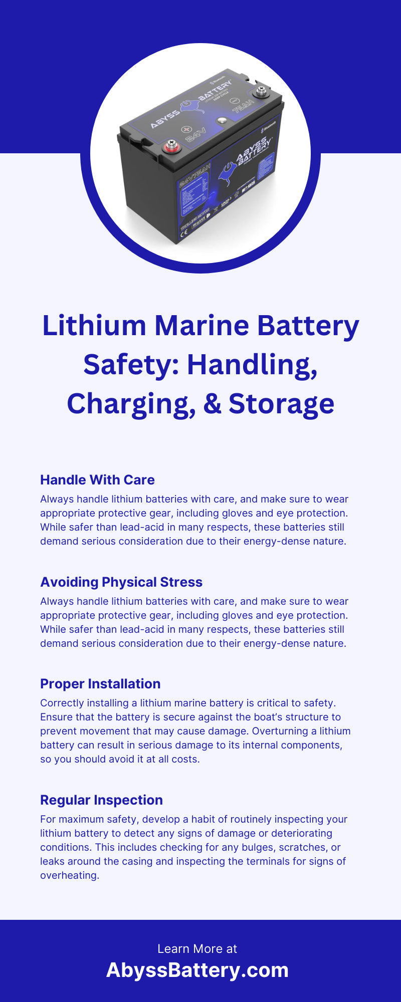 Lithium Marine Battery Safety: Handling, Charging, & Storage