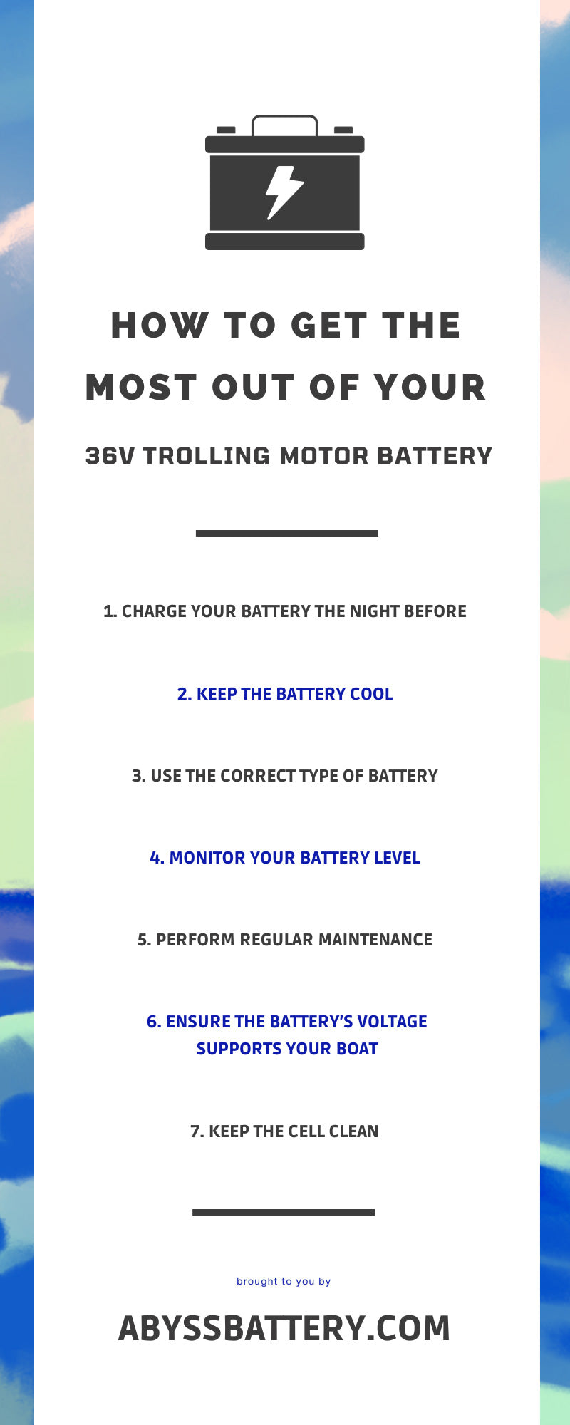 How To Get the Most Out of Your 36V Trolling Motor Battery