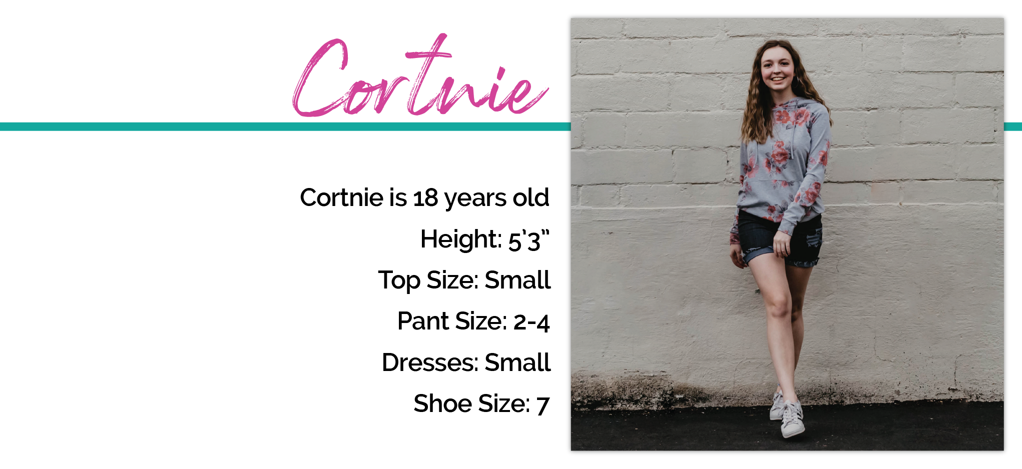 Jayne Ann Model Info - Cortnie