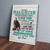 To My Daughter Dad Eagle Canvas Prints
