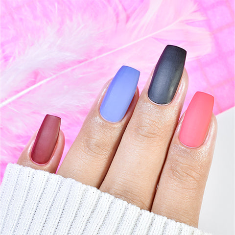 Hot pink & black matte nail design | Purple nail art, Nail designs glitter,  Fashion nails