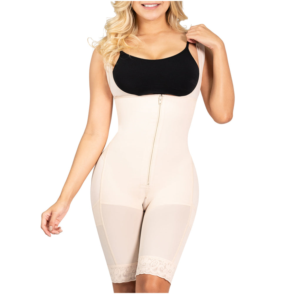 SONRYSE 047BF, Postpartum Post Surgery Compression Garment, Tummy Control  Butt Lifter Body Shaper, Daily Use Open Bust Shapewear