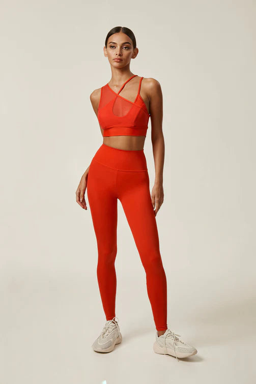 Center Stage Rib Legging in Scarlet – Luxe Society Active