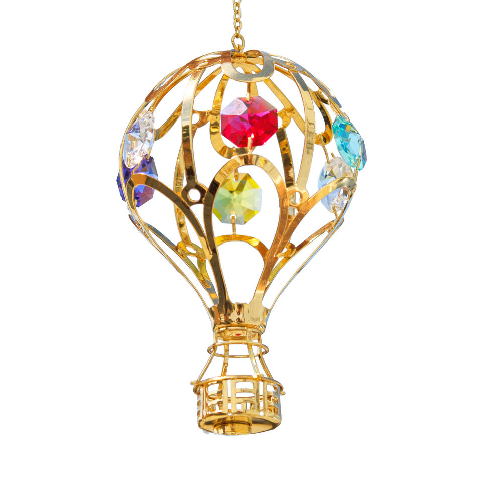 Obsessie Komst kraam Hot Air Balloon 24k Gold-Plated W/ Swarovski Crystal | The Holiday Shoppe
