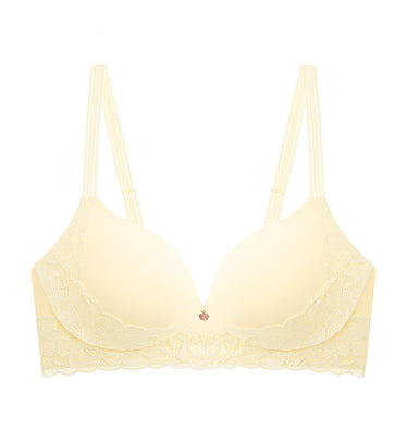 Buy BRIGHT LACY DAYS NON PADDED NON WIRED YELLOW BRA for Women
