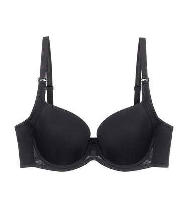 Inside-Out Non-Wired Push-Up Bra Black