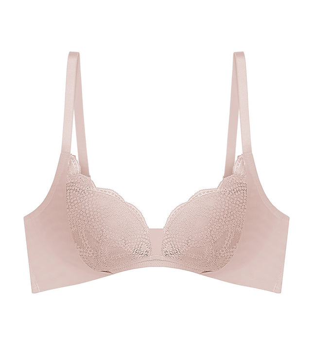 Buy Padded Non-Wired Full Cup Multiway Bra in Nude Colour - Lace