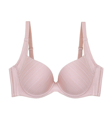 Full support underwire bra with net detail - Nude. Colour: beige