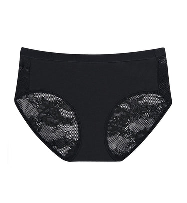 Light shapewear shorts with lace trim - Black - Sz. 42-60 - Zizzifashion