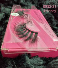 Load image into Gallery viewer, False Eyelashes &quot;HONEY&quot; Mink Natural Dramatic Fluffy Soft Wispy
